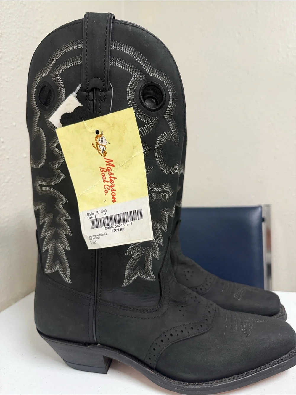 Classic Black Western Knee Booties - Black